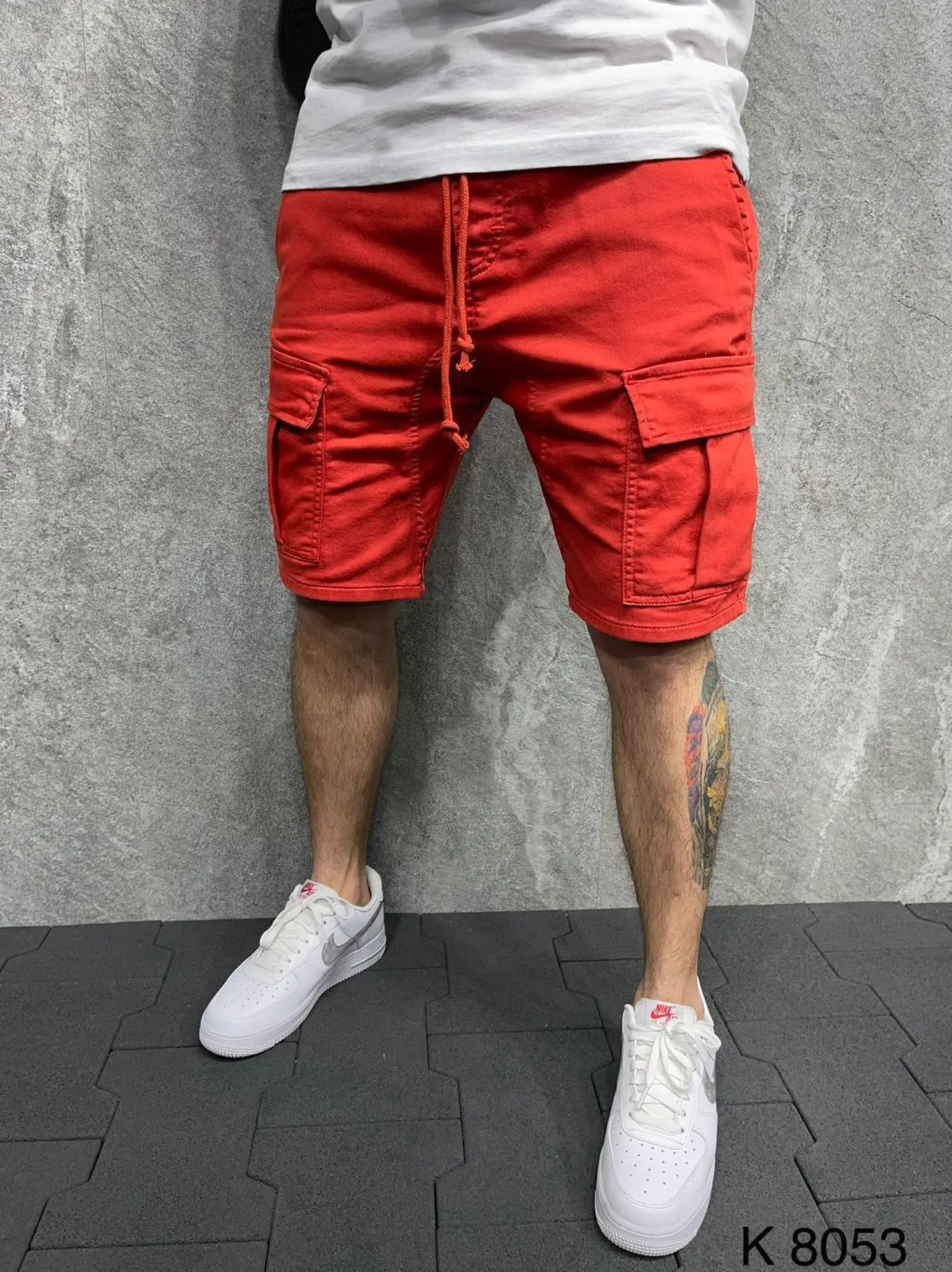 Men's Tan Multi-Pocket Work Shorts 2022 - Image 8
