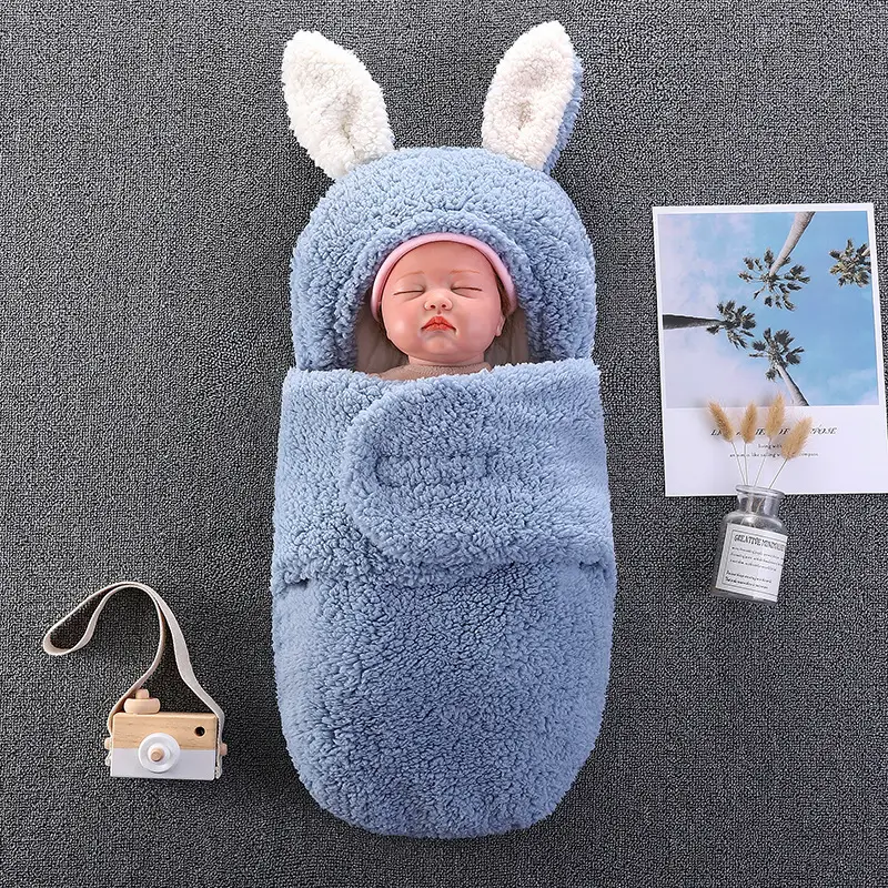 Anti-Kick Baby Sleeping Bag Blue Cotton Winter Warm - Image 20