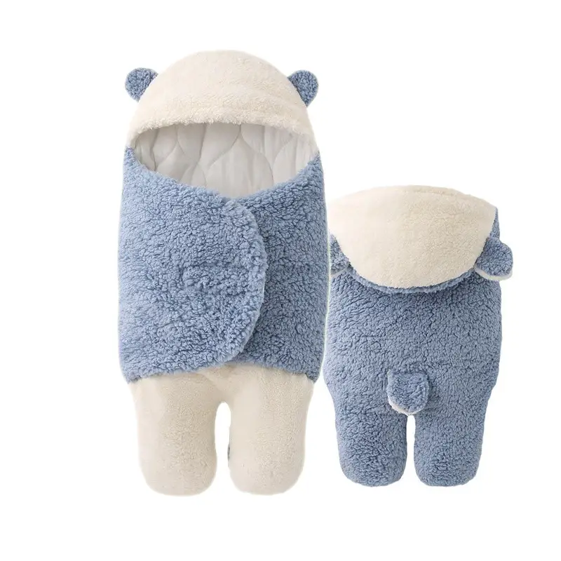 Anti-Kick Baby Sleeping Bag Blue Cotton Winter Warm - Image 8