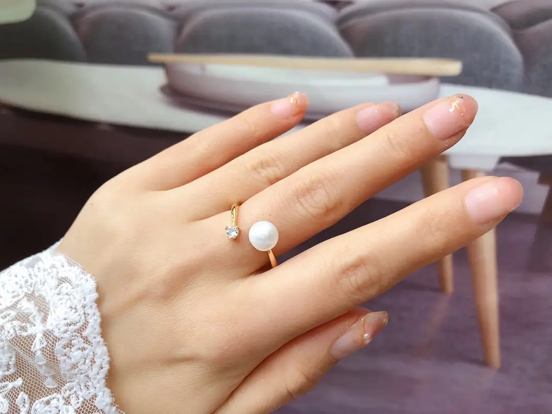 Freshwater Pearl Ring for Women Simple Design Elegant Jewelry - Image 2