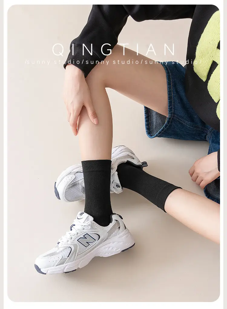 New Women's Cotton Socks, Deodorant and Breathable Mid-Calf Socks, Loose Mouth Confinement Socks, Sweat-Absorbent and Antibacterial Women's Pile Socks That Do Not Tighten the Feet — feature 15