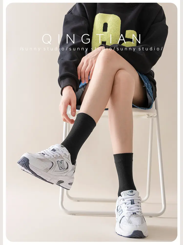 New Women's Cotton Socks, Deodorant and Breathable Mid-Calf Socks, Loose Mouth Confinement Socks, Sweat-Absorbent and Antibacterial Women's Pile Socks That Do Not Tighten the Feet — feature 16