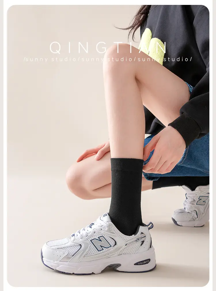 New Women's Cotton Socks, Deodorant and Breathable Mid-Calf Socks, Loose Mouth Confinement Socks, Sweat-Absorbent and Antibacterial Women's Pile Socks That Do Not Tighten the Feet — feature 17
