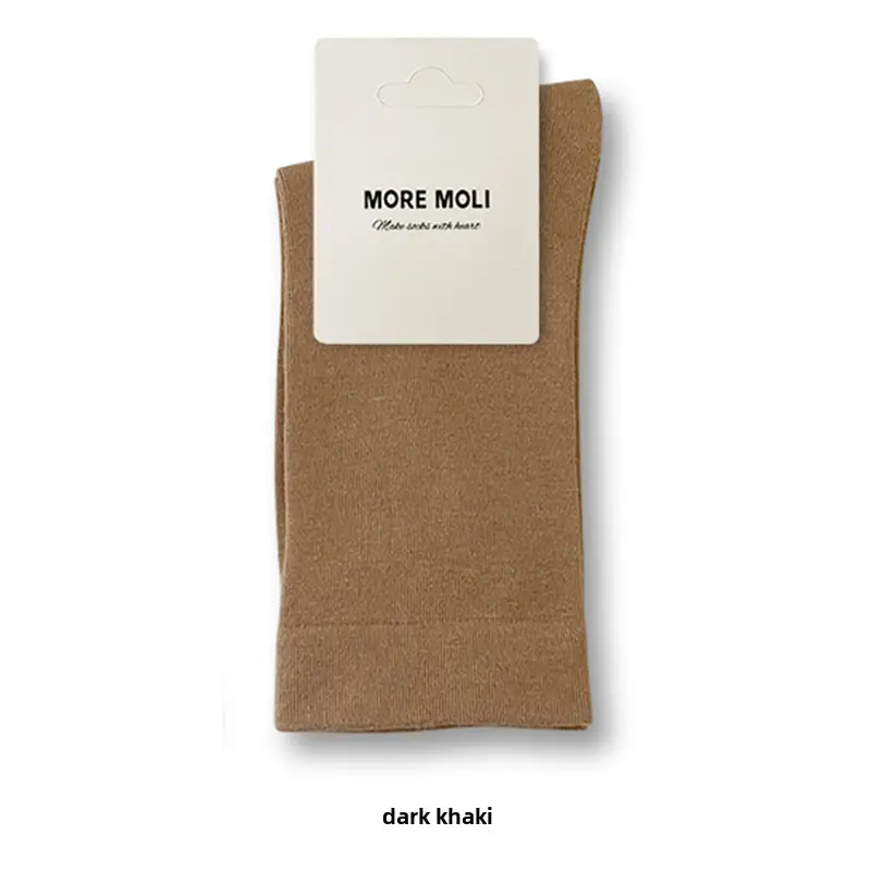 New Women's Cotton Socks, Deodorant and Breathable Mid-Calf Socks, Loose Mouth Confinement Socks, Sweat-Absorbent and Antibacterial Women's Pile Socks That Do Not Tighten the Feet