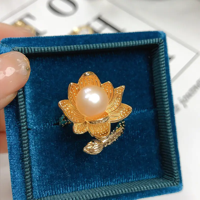 Freshwater Pearl Rings for Women Gold Plated