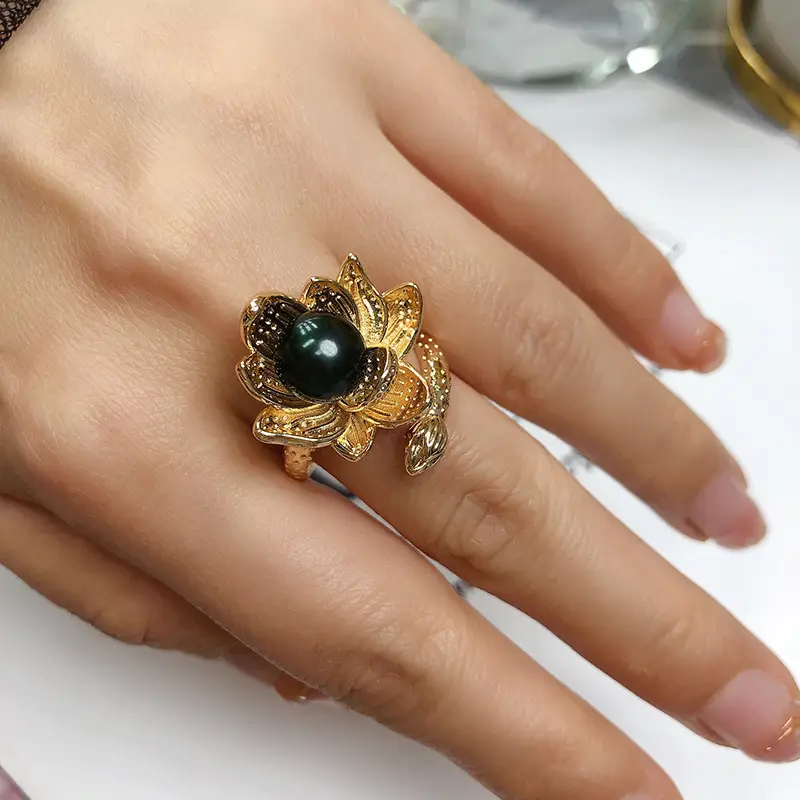 Freshwater Pearl Rings for Women Gold Plated