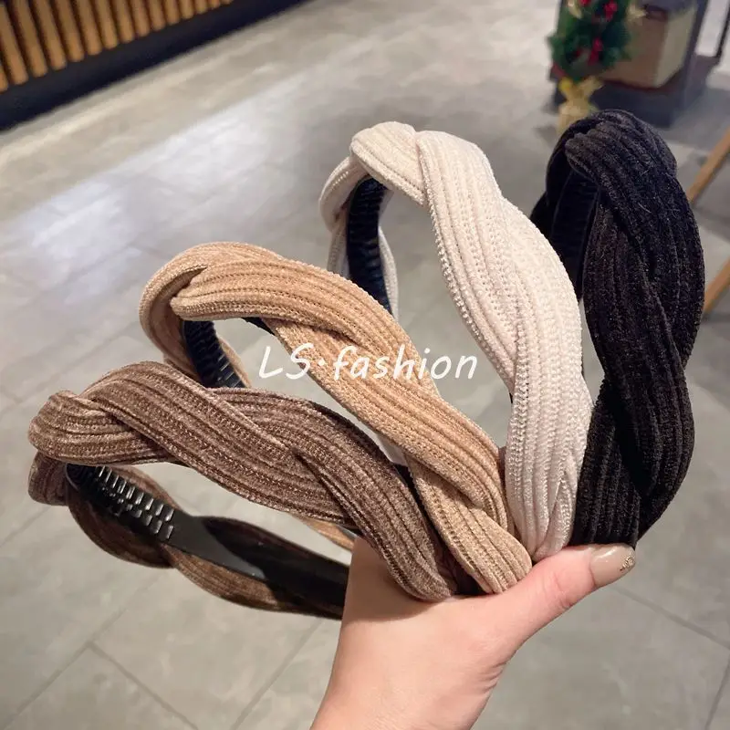 Women Woolen Skull Headband Autumn Winter - Image 2