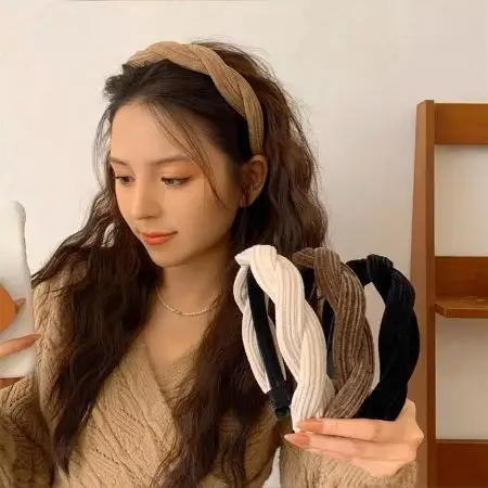 Women Woolen Skull Headband Autumn Winter - Image 4