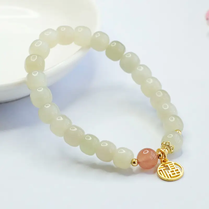 Guan Yu Jade Bracelet with Salt Pearl Pendant — feature 15