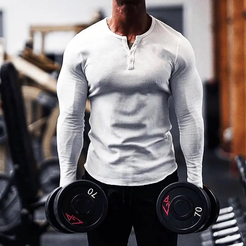 Men Black Long Sleeve V-Neck T-Shirt XXXL