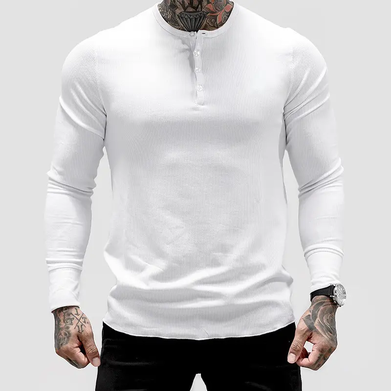 Men Black Long Sleeve V-Neck T-Shirt XXXL