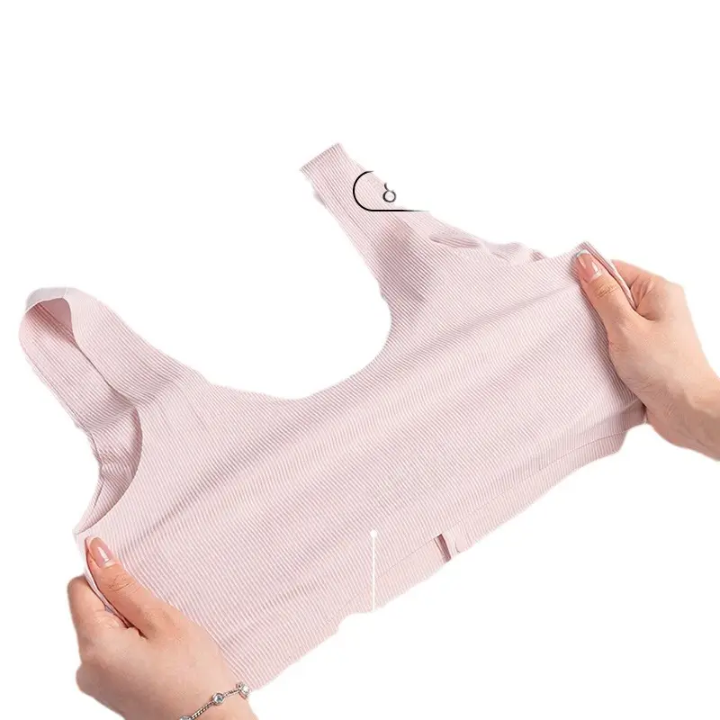 Zhangyan Lanjing Modal Mother's Traceless Underwear Comfortable Bra Non-rimless Thin Gathering Vest Front Buckle