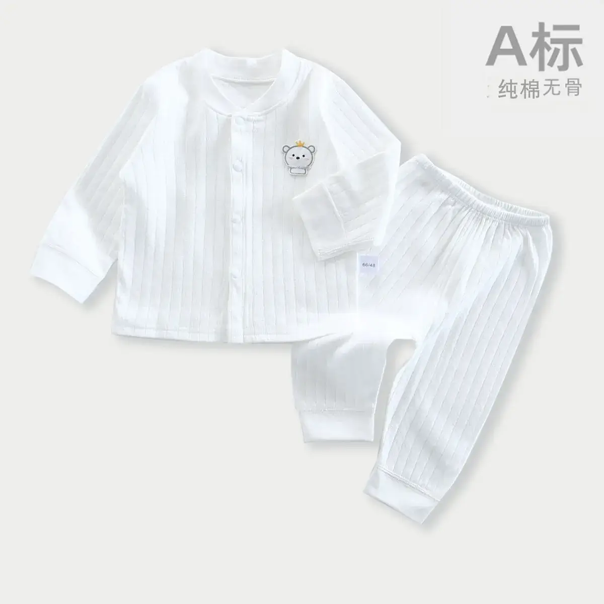Spring Cotton Baby Split Suit Long Sleeve Base Clothes Boys Girls - Image 3