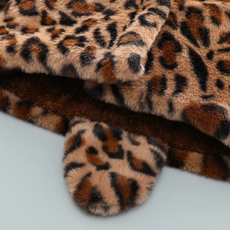 Girls Leopard Print Hooded Winter Coat 2022 - Image 5