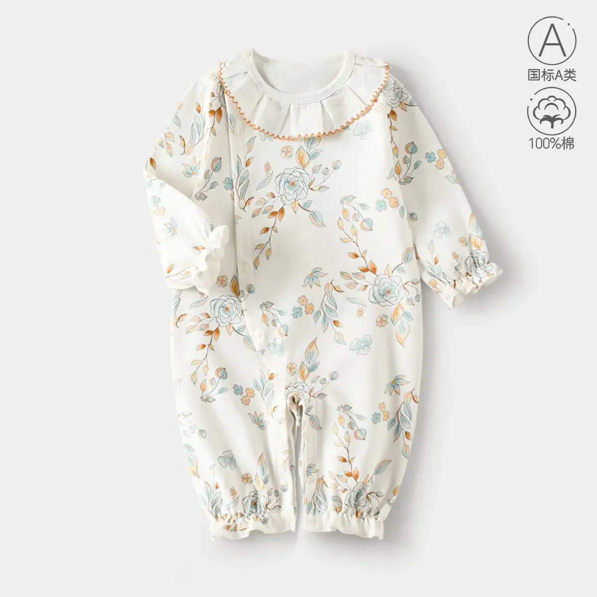 Baby's Cotton Floral Jumpsuit Spring Autumn — feature 11