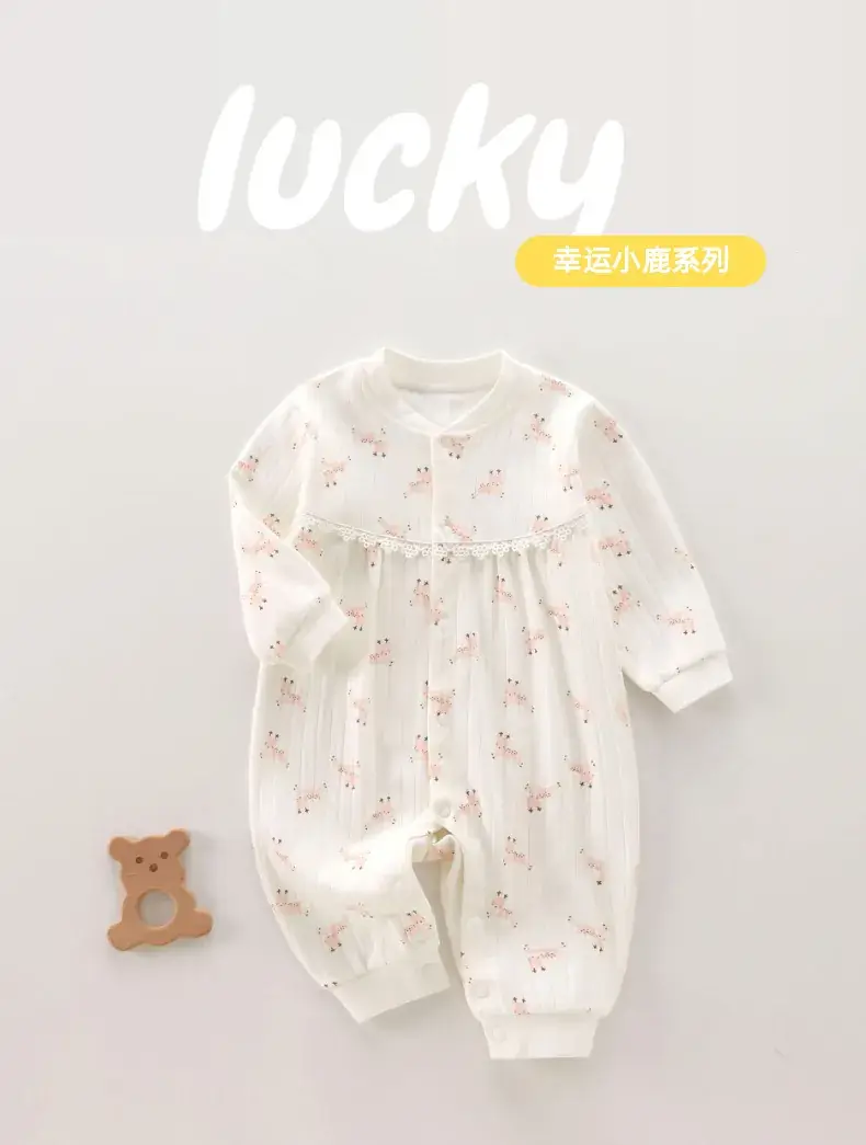 Baby's Cotton Floral Jumpsuit Spring Autumn — feature 18