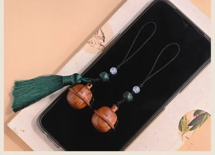Sandalwood Bell Pendant Mobile Phone Chain Pendant — feature 15
