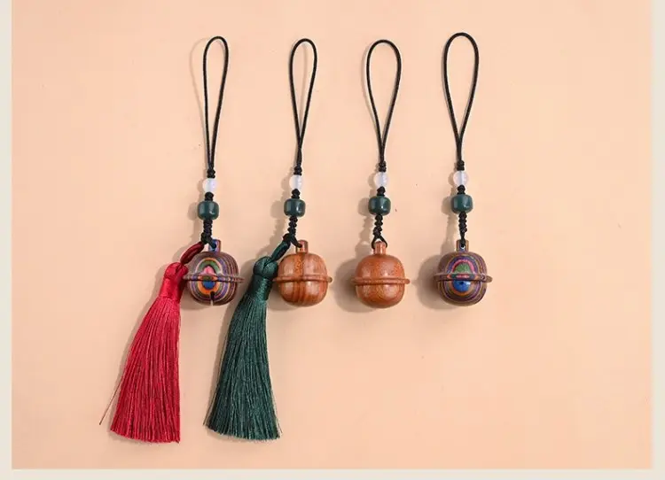 Sandalwood Bell Pendant Mobile Phone Chain Pendant — feature 18
