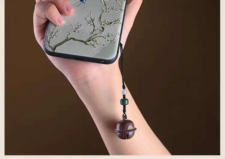 Sandalwood Bell Pendant Mobile Phone Chain Pendant — feature 29