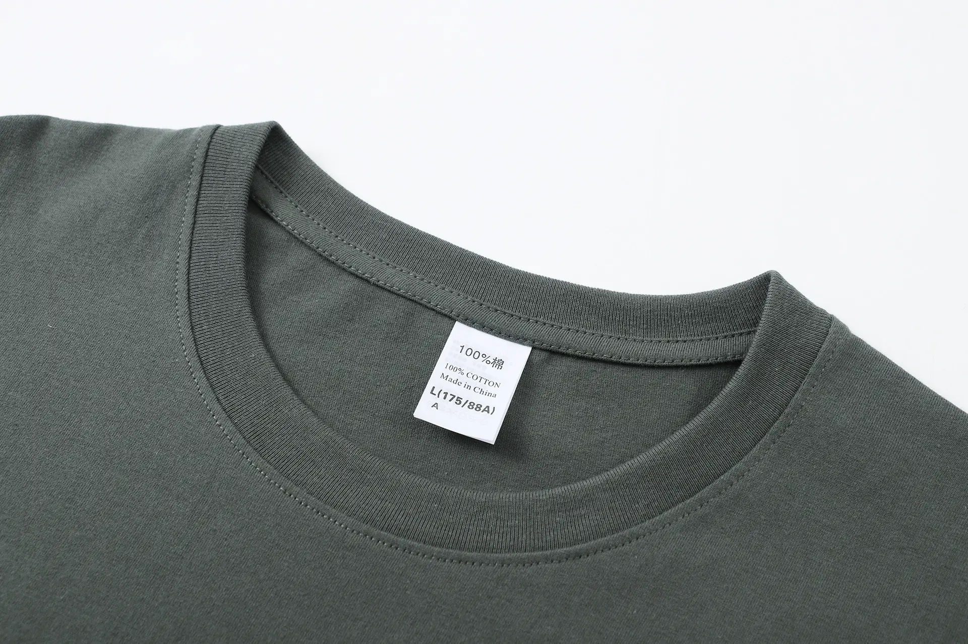 Pure Cotton T-Shirt Gray Round Neck Short Sleeve — feature 18