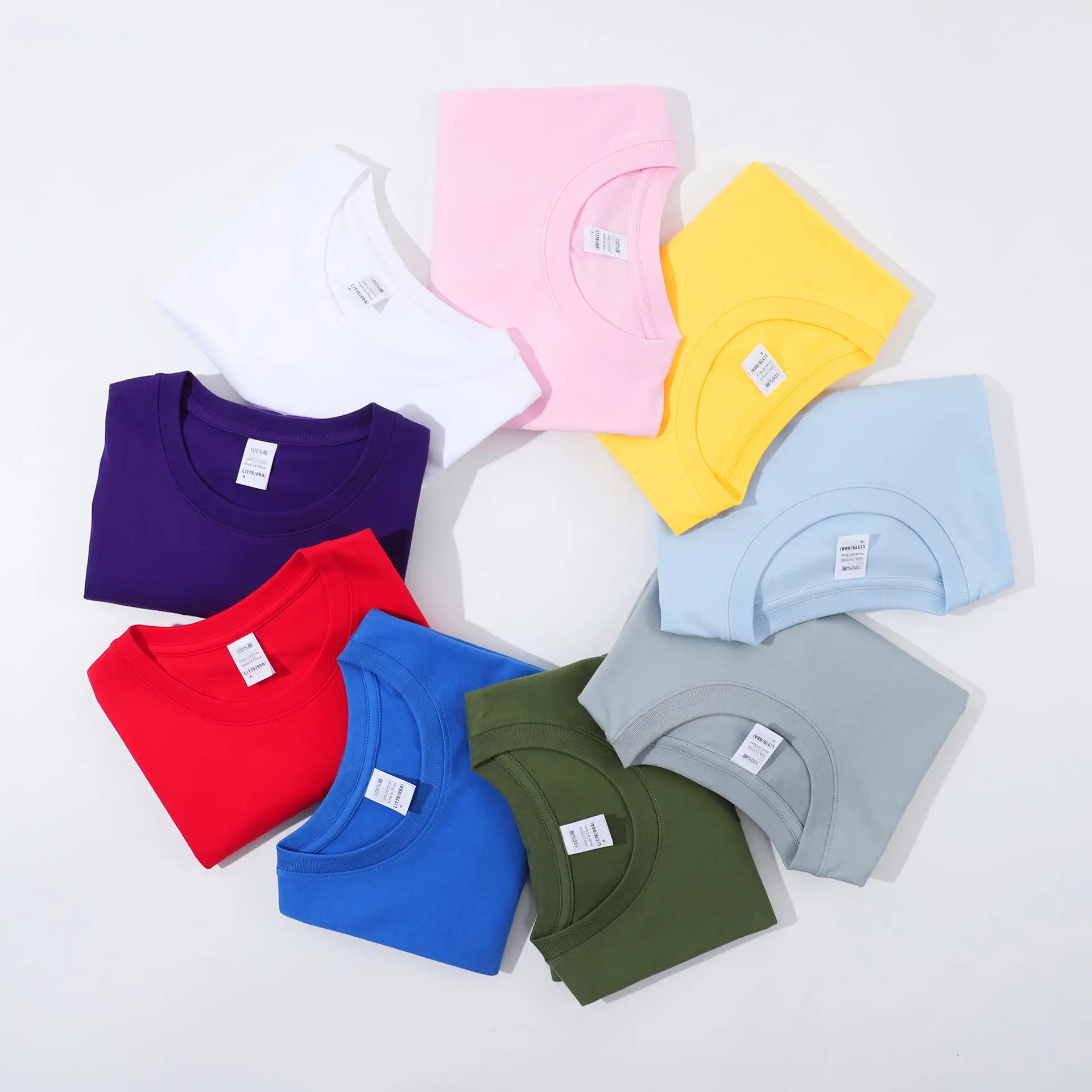 Pure Cotton T-Shirt Gray Round Neck Short Sleeve — feature 7