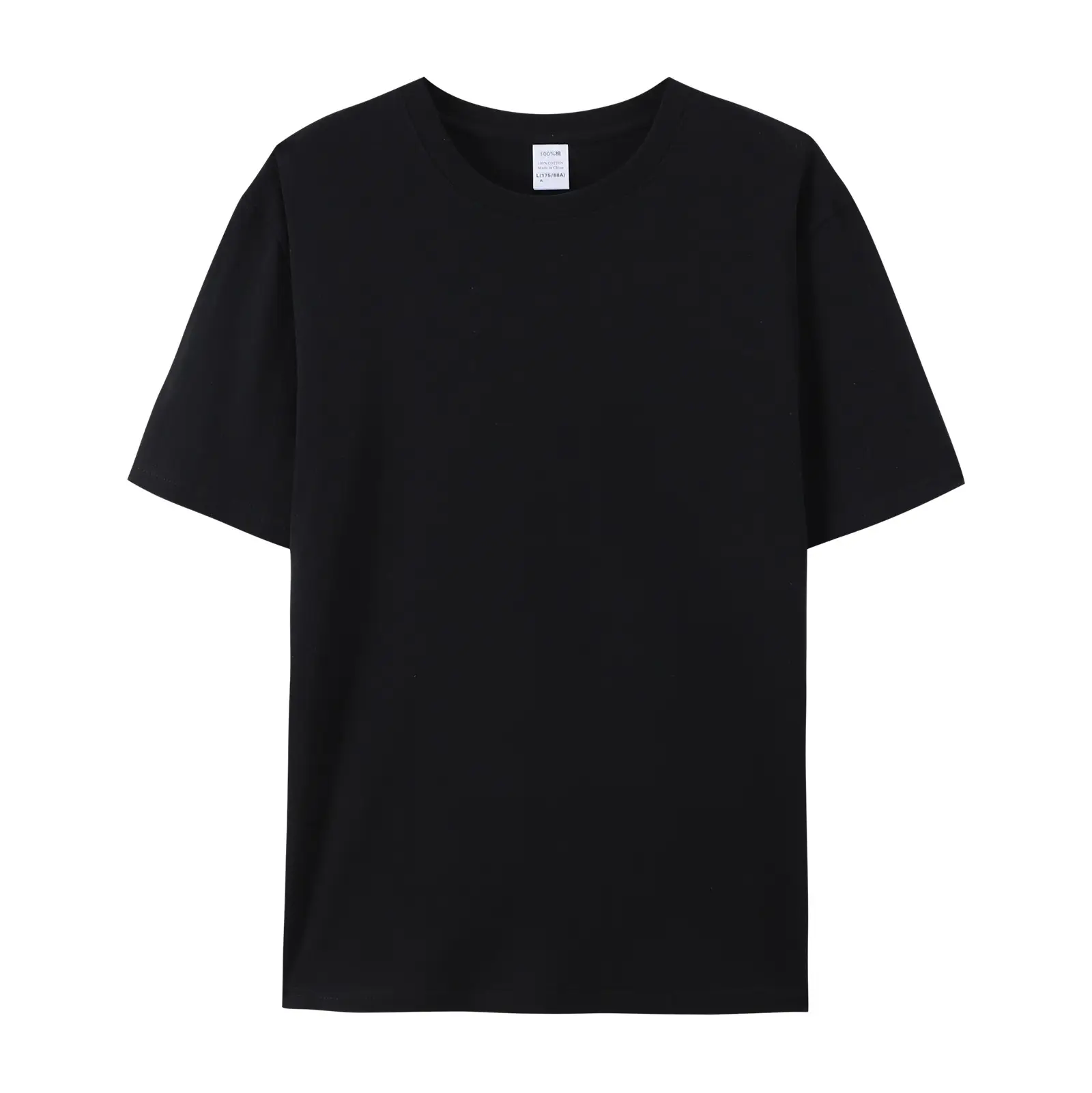 Pure Cotton T-Shirt Gray Round Neck Short Sleeve