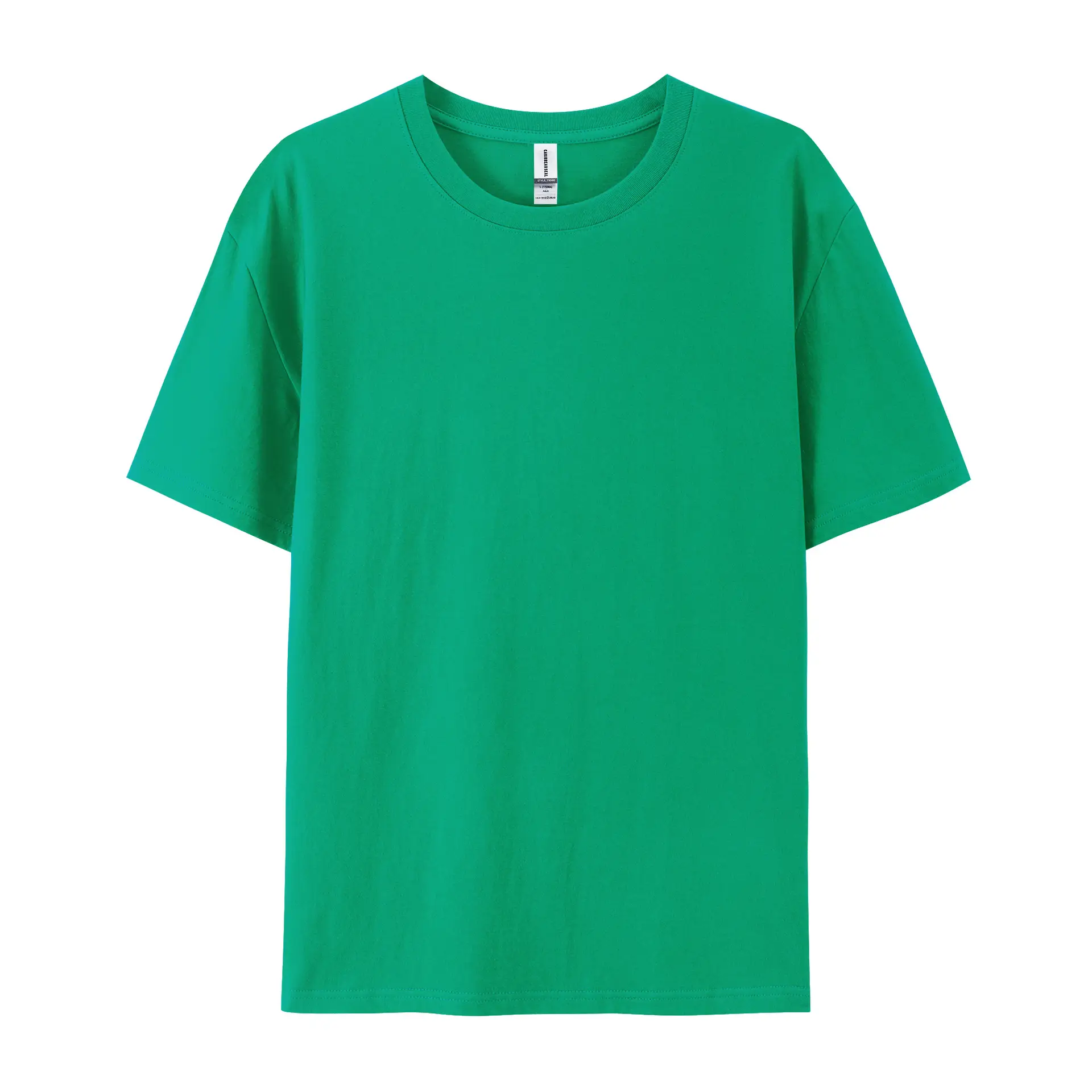 Pure Cotton T-Shirt Gray Round Neck Short Sleeve