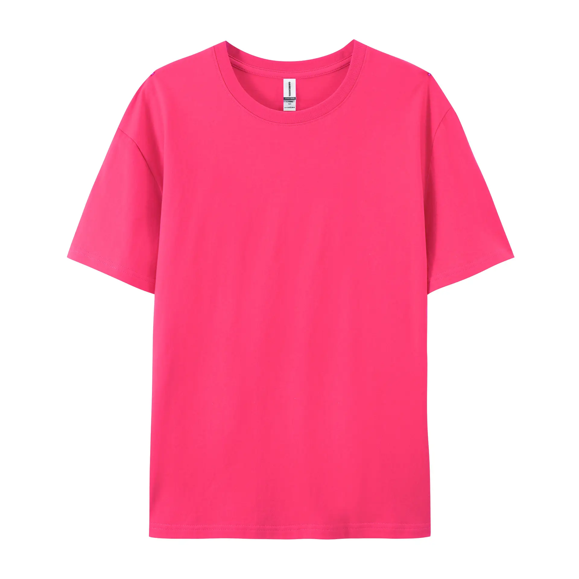 Pure Cotton T-Shirt Gray Round Neck Short Sleeve