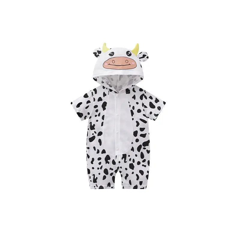 Baby Cow Print Romper Suit Spring Autumn Cute Jumpsuit - Image 8