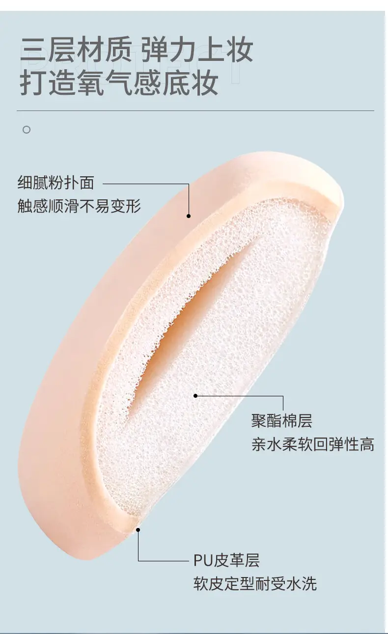 LMLTOP Marshmallow Air Cushion Powder Puff Dry Wet Dual Use — feature 7