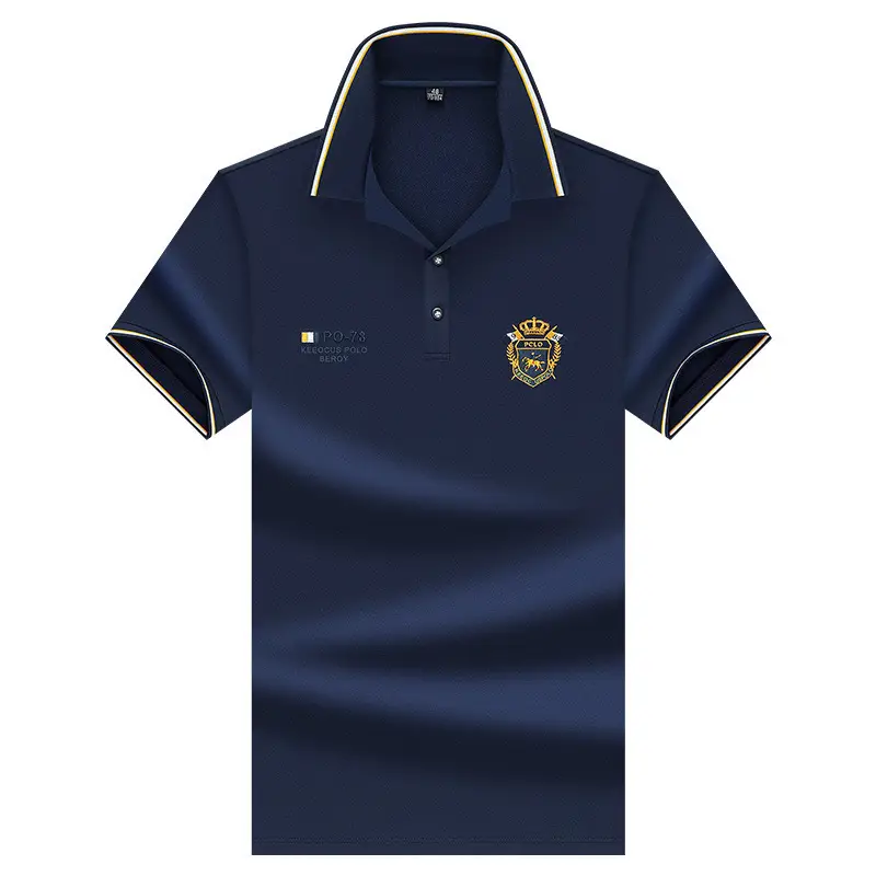 Men Pink Embroidered Polo Shirt with Logo - Image 4