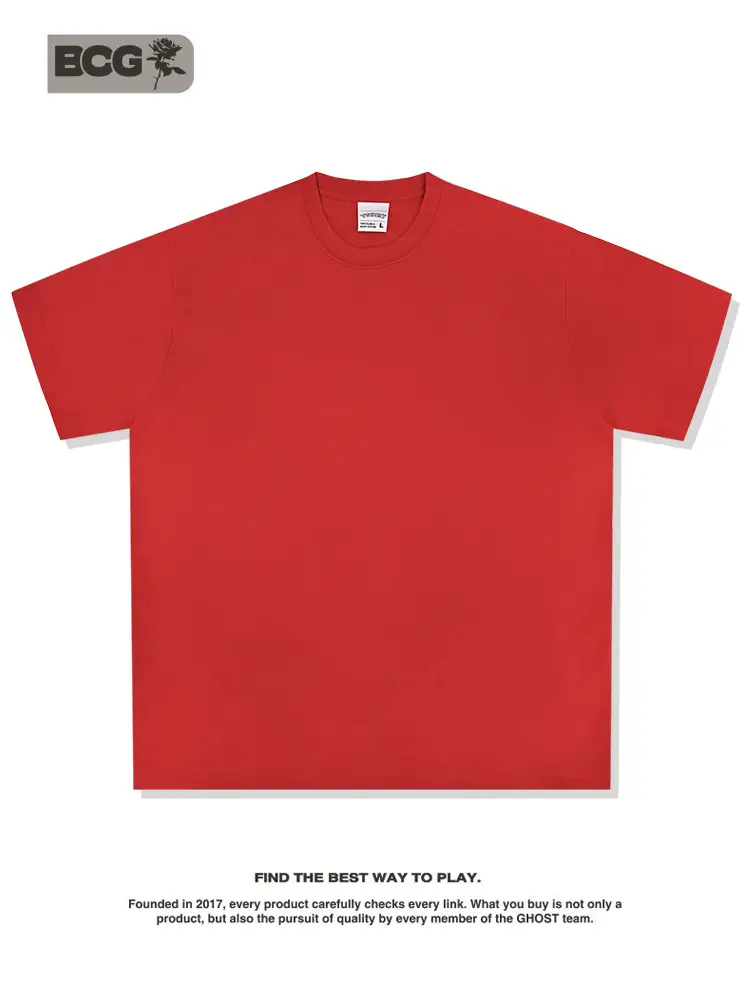 Cross-Border Heavyweight Cotton T-Shirt Grey 260g - Image 23