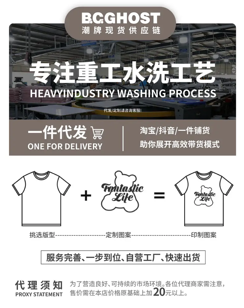 Cross-Border Heavyweight Cotton T-Shirt Grey 260g — feature 1