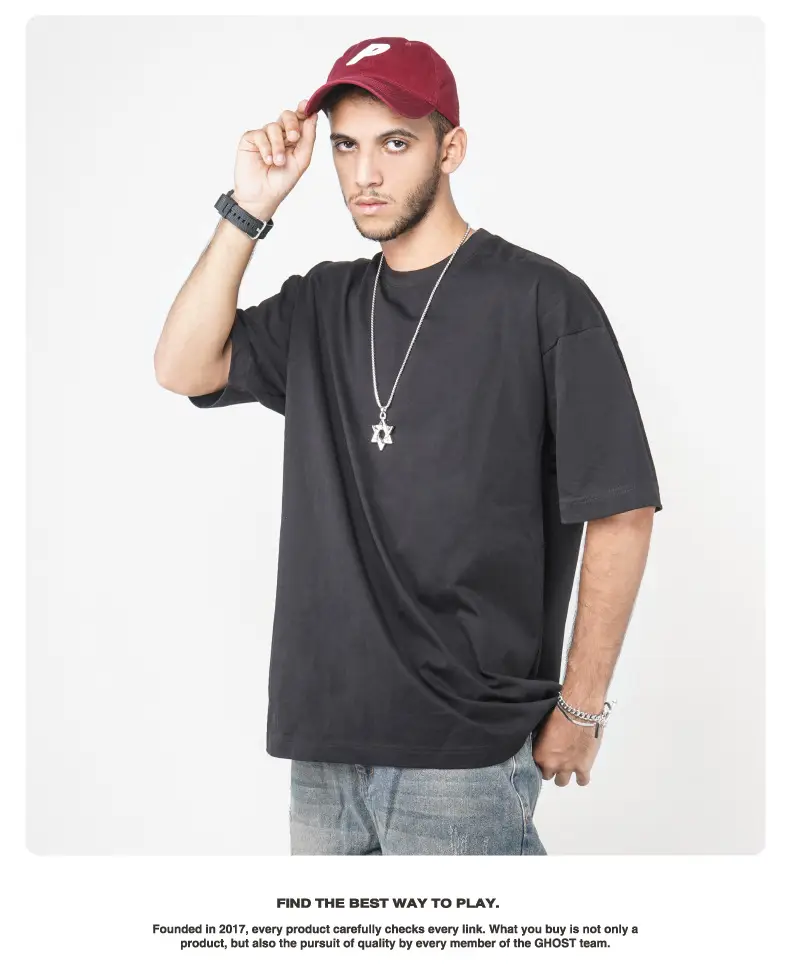 Cross-Border Heavyweight Cotton T-Shirt Grey 260g — feature 22