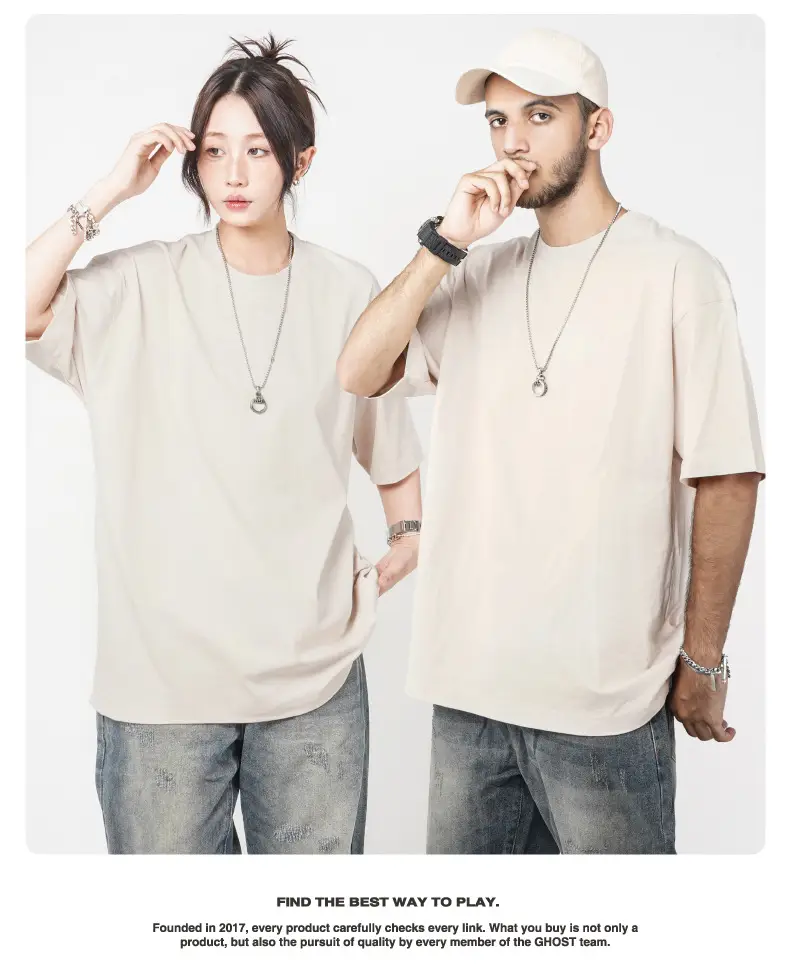 Cross-Border Heavyweight Cotton T-Shirt Grey 260g — feature 28