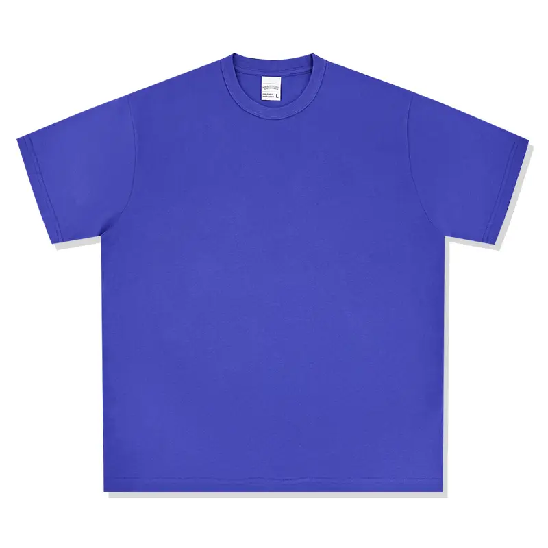 Cross-Border Heavyweight Cotton T-Shirt Grey 260g - Image 9
