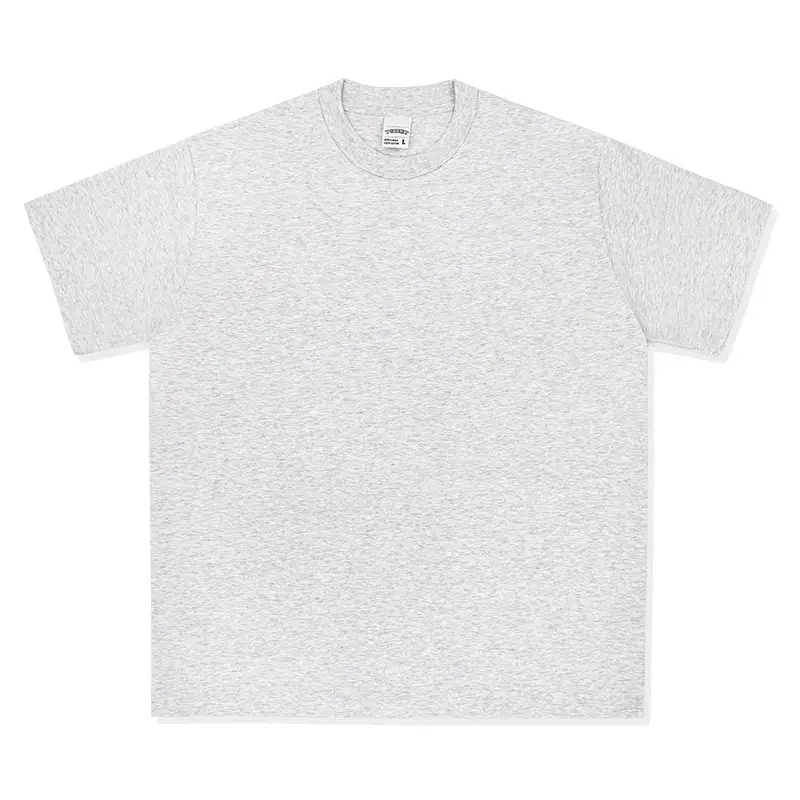 Cross-Border Heavyweight Cotton T-Shirt Grey 260g - Image 11