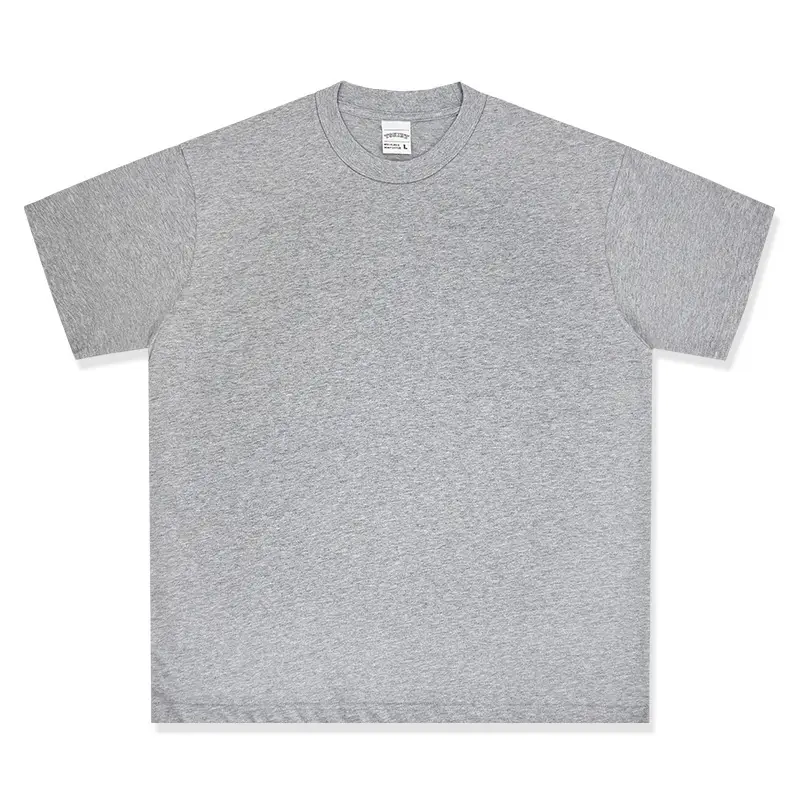 Cross-Border Heavyweight Cotton T-Shirt Grey 260g - Image 12
