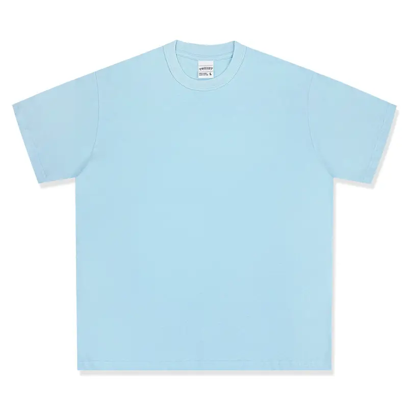 Cross-Border Heavyweight Cotton T-Shirt Grey 260g - Image 15