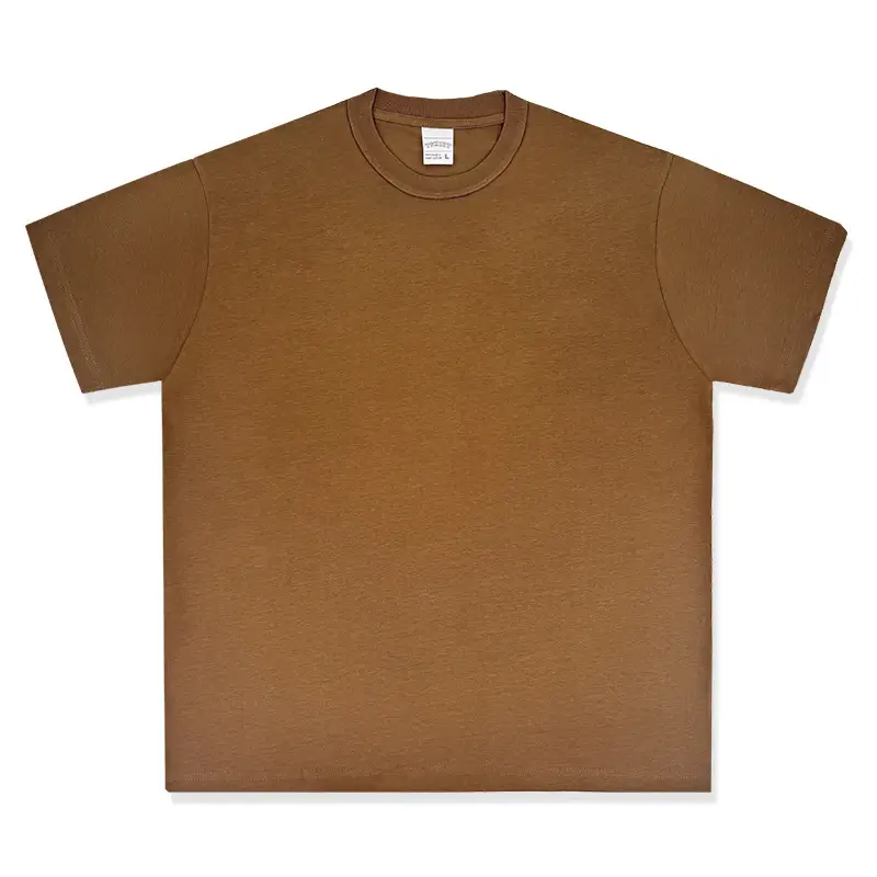 Cross-Border Heavyweight Cotton T-Shirt Grey 260g - Image 17
