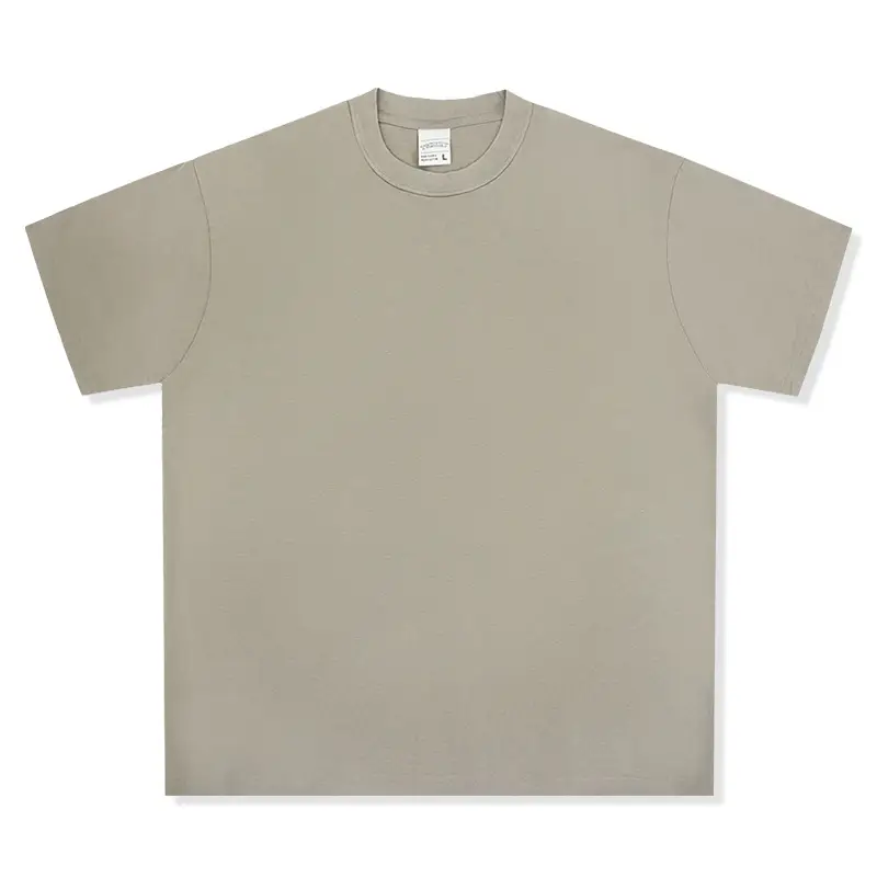 Cross-Border Heavyweight Cotton T-Shirt Grey 260g - Image 18