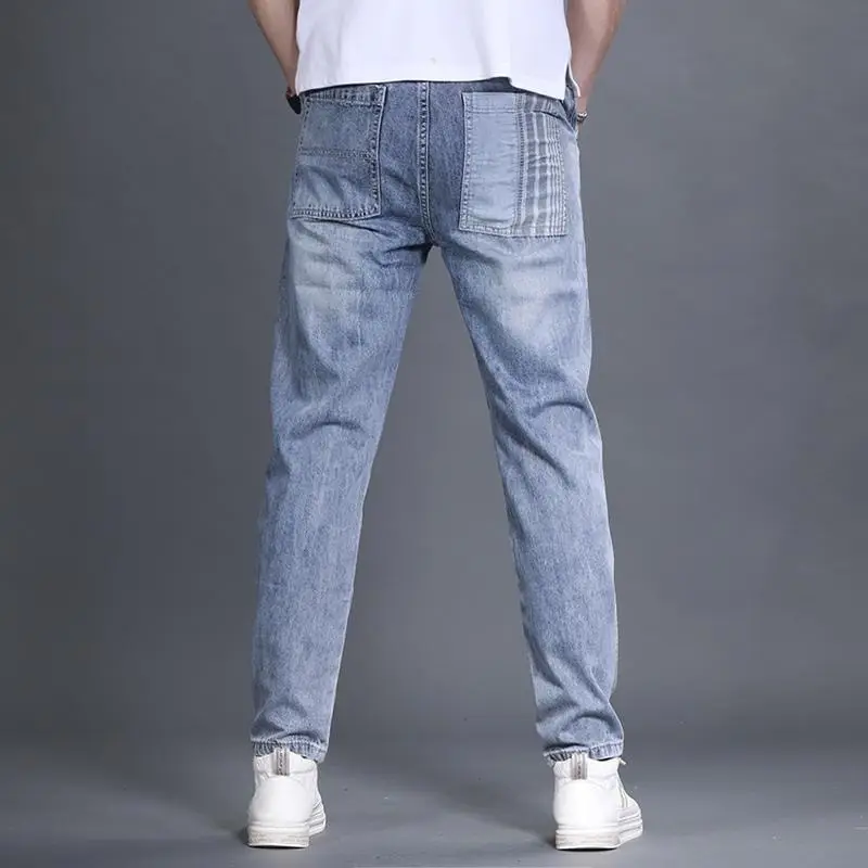 Men Skinny Light Blue Hip-Hop Jeans 2022 - Image 5