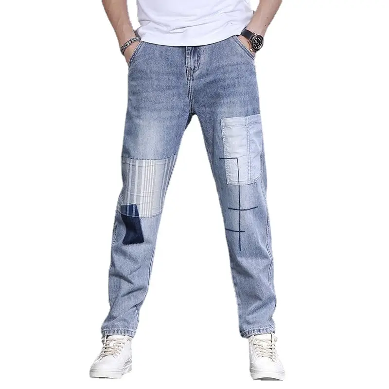 Men Skinny Light Blue Hip-Hop Jeans 2022 - Image 6