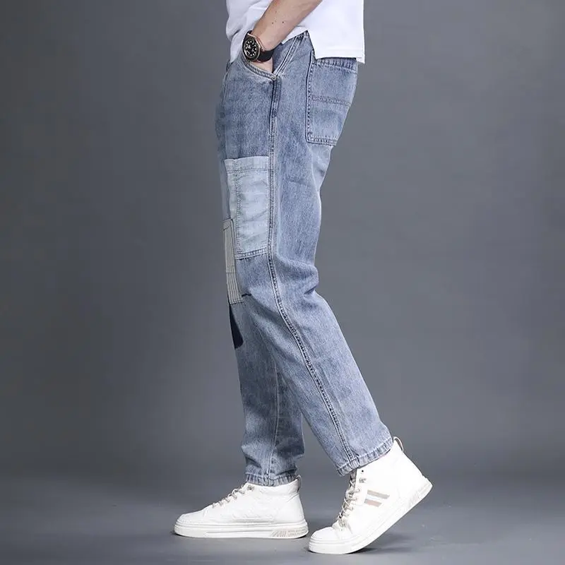 Men Skinny Light Blue Hip-Hop Jeans 2022 — feature 6