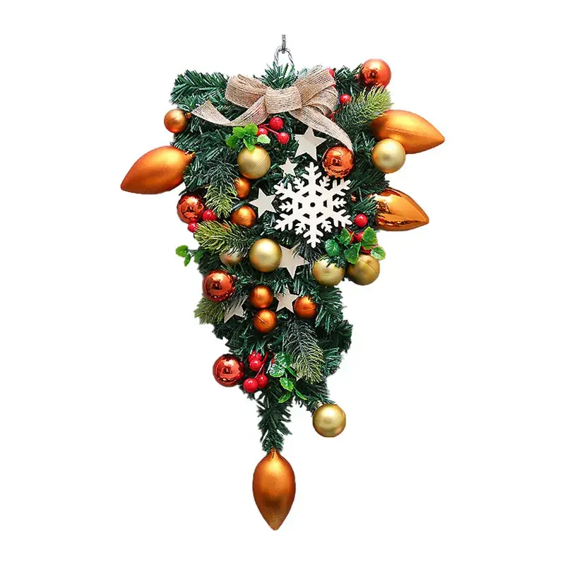 Christmas Wall Decor with Santa & Deer Hanging Ornament