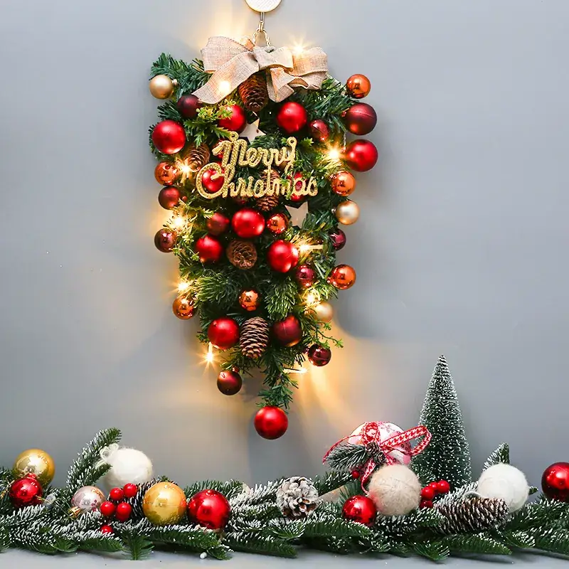 Christmas Wall Decor with Santa & Deer Hanging Ornament