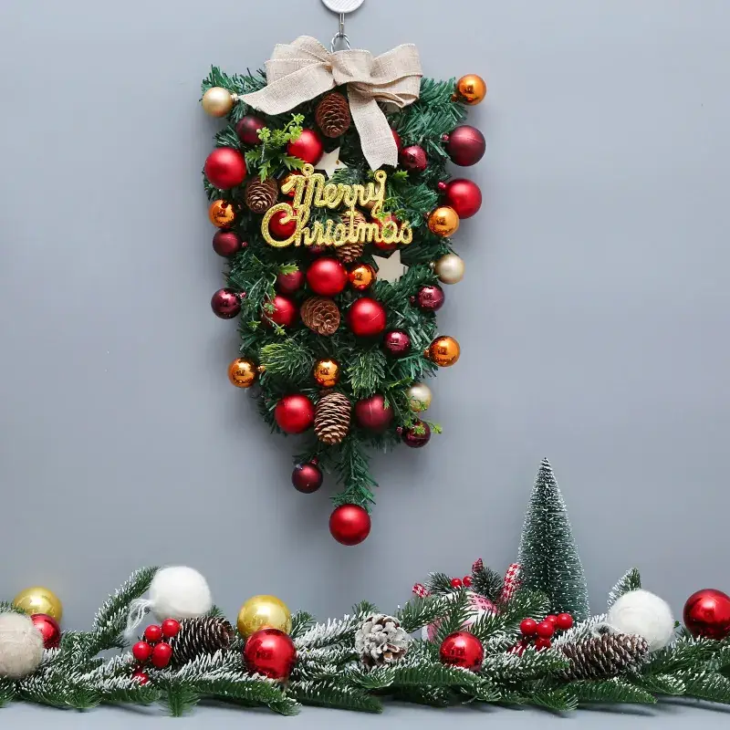 Christmas Wall Decor with Santa & Deer Hanging Ornament
