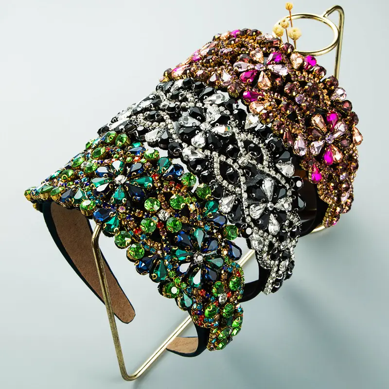 Heavyweight Baroque Headband with Stained Glass Design - Image 8