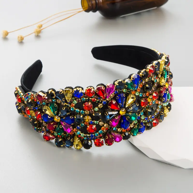 Heavyweight Baroque Headband with Stained Glass Design - Image 5