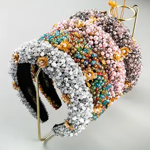 Heavyweight Baroque Headband with Stained Glass Design — feature 1
